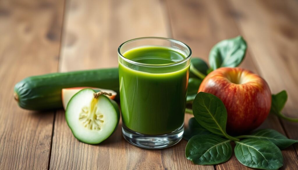Cucumber, apple & spinach juice
